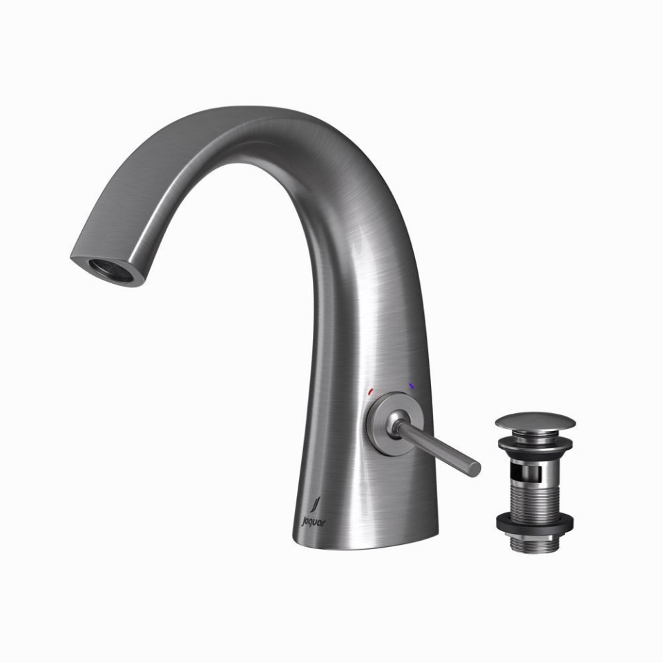 Picture of Joystick Basin Mixer with click clack waste - Stainless Steel