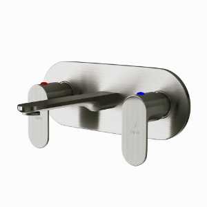 Picture of 3 Hole Basin Mixer Wall Mounted - Stainless Steel