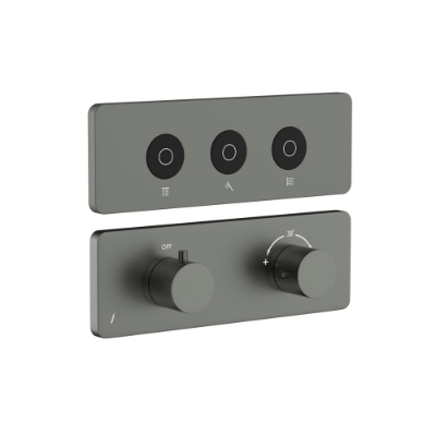 Picture of Exposed Part Kit of CLOUD Touch Shower System with 3 outlets - Graphite