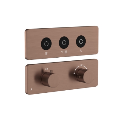 Picture of Exposed Part Kit of CLOUD Touch Shower System with 3 outlets - Antique Copper