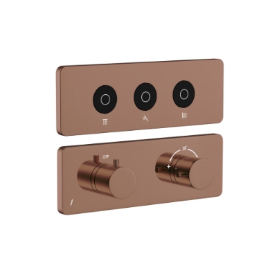 Picture of Exposed Part Kit of CLOUD Touch Shower System with 3 outlets - Blush Gold Bright PVD